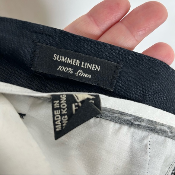 Evergreen summer linen classic chino shorts black size 36 golf - Picture 5 of 7
